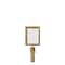 Montour Line Post&Rope Stanchion SignFrame 8.5x11V SatBrass EXIT SALIDA HDSF-8511-V-SB-PR-EXITDBL - alternate 1